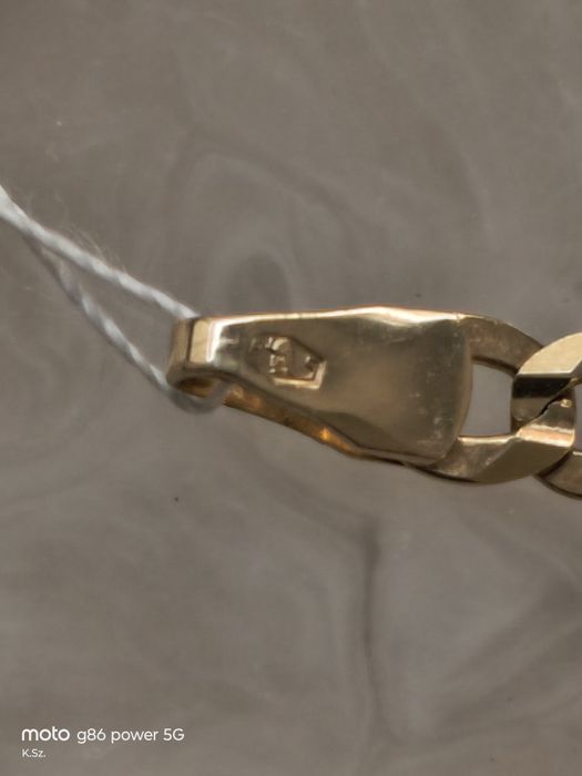 Złota Nowa bransoletka pancerka dł.19cm.