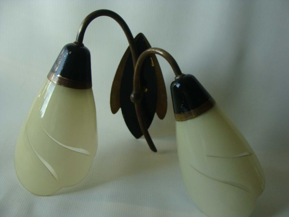 Dwupunktowa lampa ścienna z lat 50 rockabilly styl mid-century