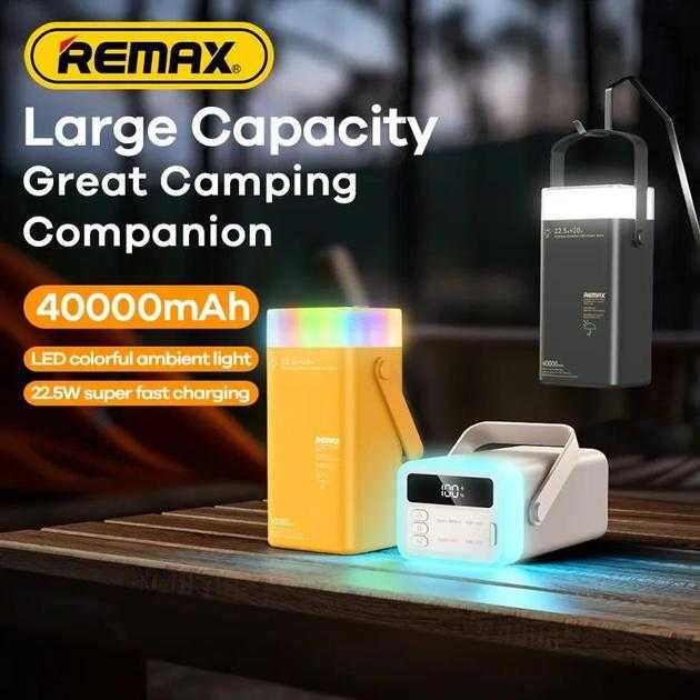 Павербанк Remax RPP-596 40000mAh 22.5W 2USB/2Type-C з швидкою зарядкою