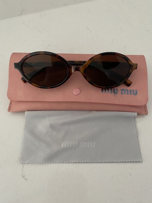 Okulary miu miu brązowe