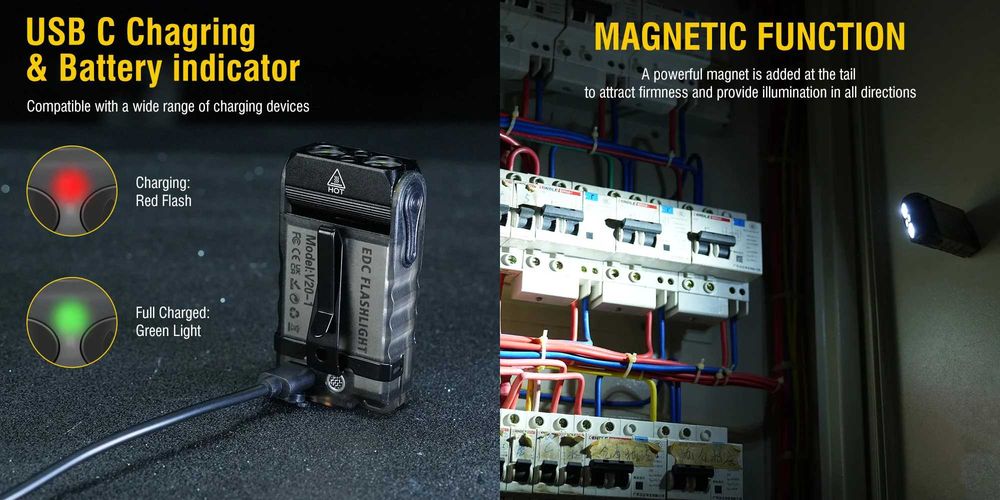 BORUiT V20-1 UV наключний ліхтарик EDC Гарантія Нова версія