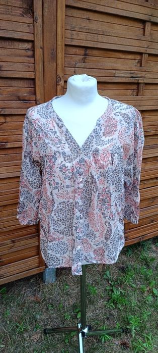 Przewiewna bawełniana bluzka H&M rozmiar 42 casual look