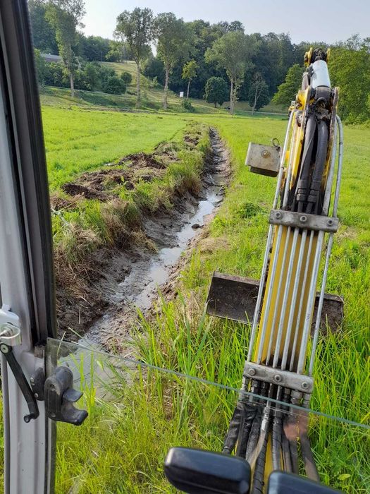 Prace ziemne usługi minikoparką koparka ładowarka kopanie wykopy