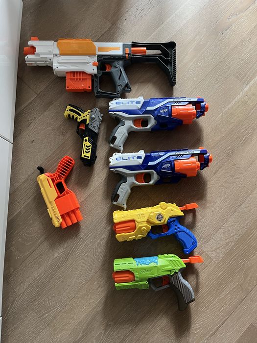 4 Nerf, 2 X shot, 1 no name