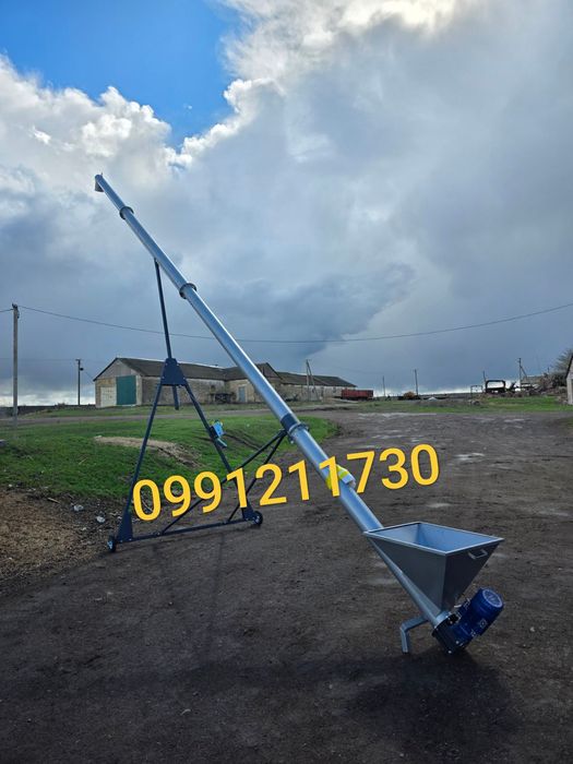 Шнековий навантажувач, шнековый погрузчик, гибкий шнек, протравитель