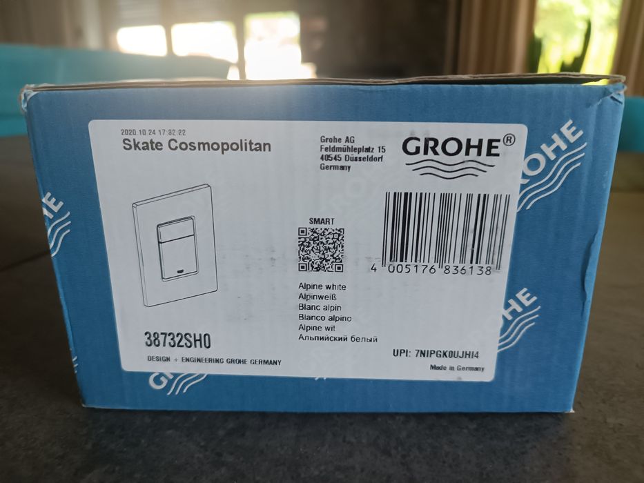 Przycisk spłukujący, klapka do WC, biała, GROHE- komplet
