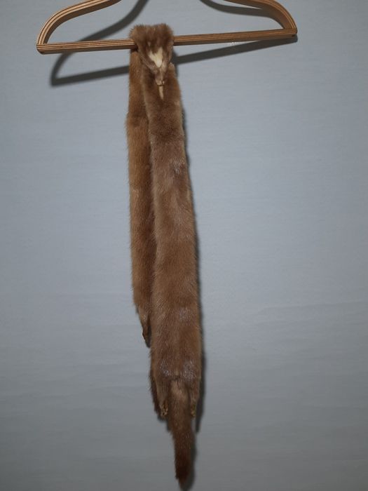 Шкурка норки золотистий беж натуральний колір  2 шт