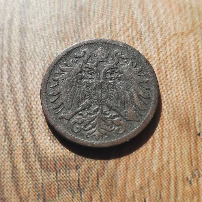 Moneta 2 Heller 1897 rok Austria