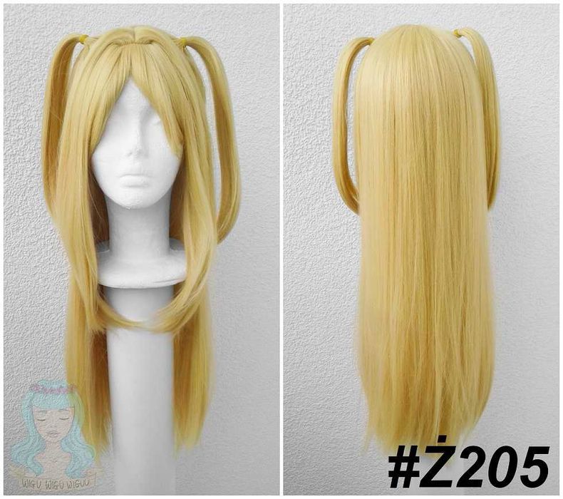 Misa Amane Death Note żółta blond peruka z kitkami cosplay wig