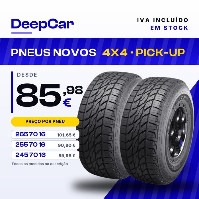 Pneus 265 70 16, 255 70 16, 245 70 16, 255 70 15 | Novos 4x4