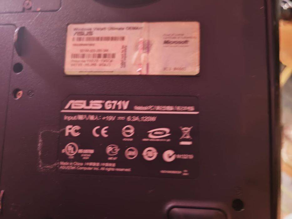Asus g71v para peças