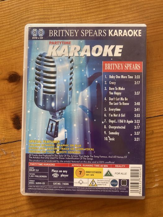 Britney Spears Karaoke DVD