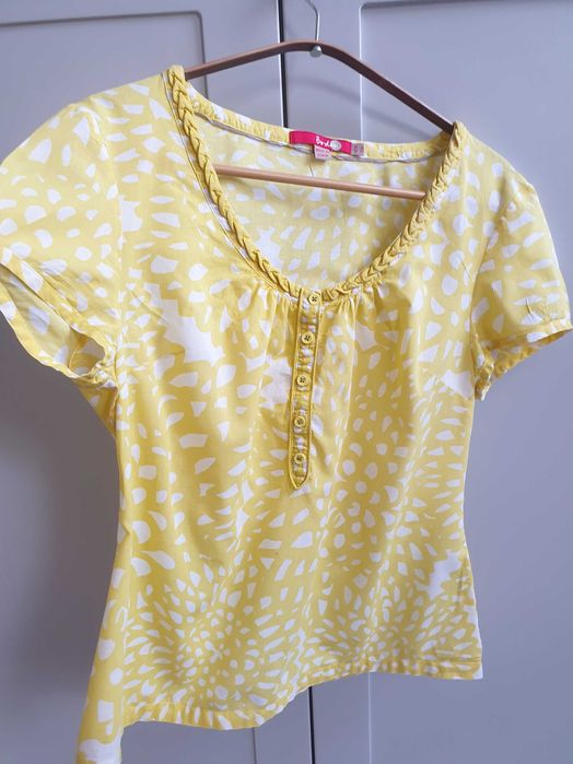 Żółta bluzka koszula t-shirt Boden 36 38