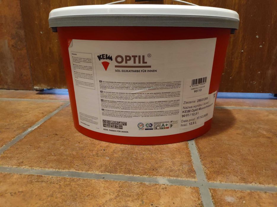 Farba KEIM Optil Monochromton 9011 - 12,5 litra