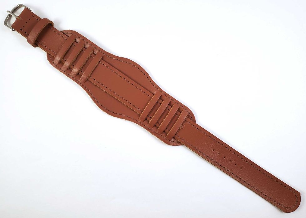 Ремешок с напульсником для часов 18мм Ретро Aviator. Натуральная кожа.