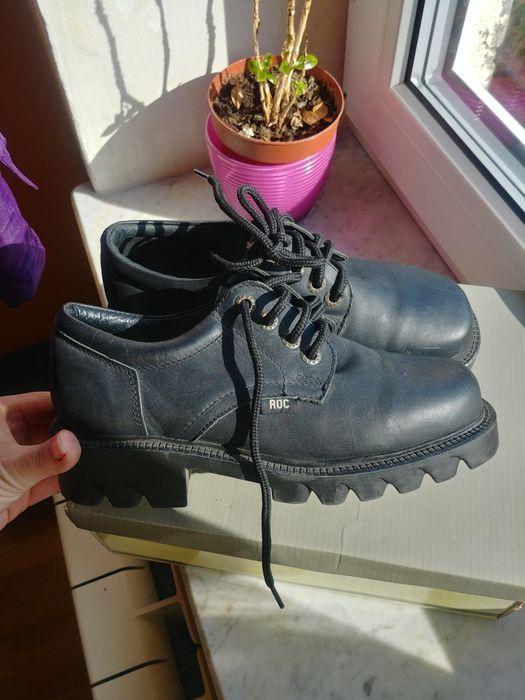 Skórzane buty na platformie Rock Boots rozmiar 36