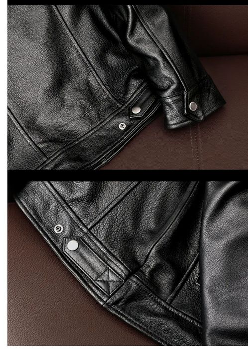 Шкіряна куртка теляча стильна чоловіча з коміром стійкою Дніпро.