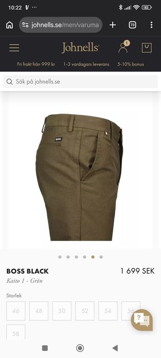 Hugo Boss spodnie Chino męskie