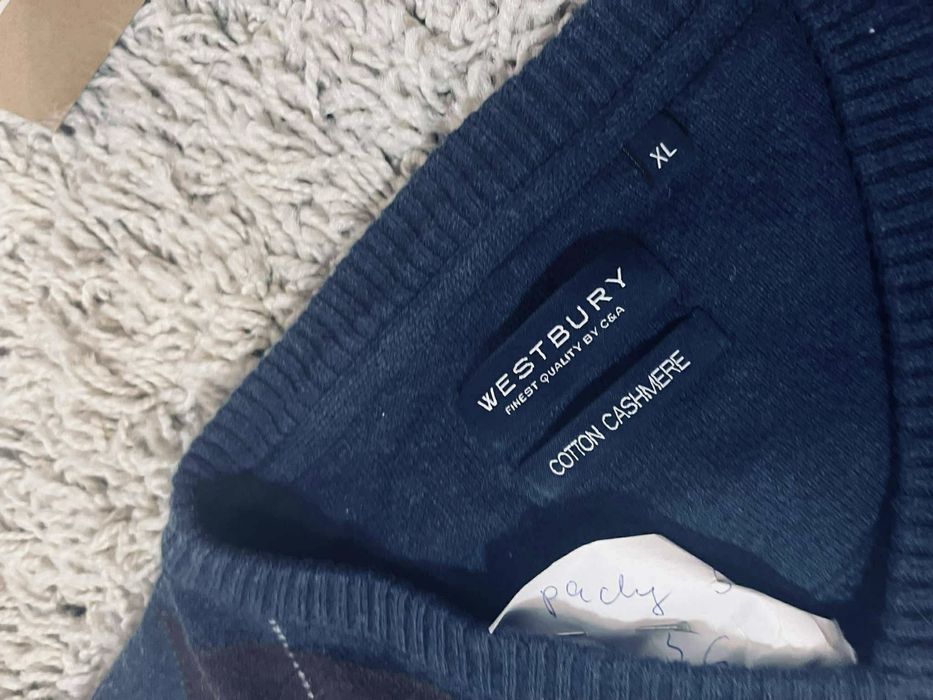 Westbury xL męski sweter bawełna Kaszmir granatowy