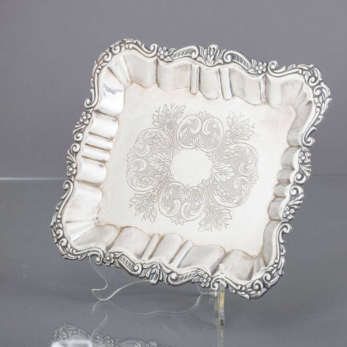 Bandeja Recortada em Prata Portuguesa