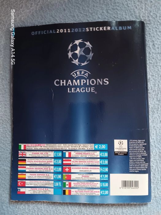 Caderneta de cromos- uefa champions league