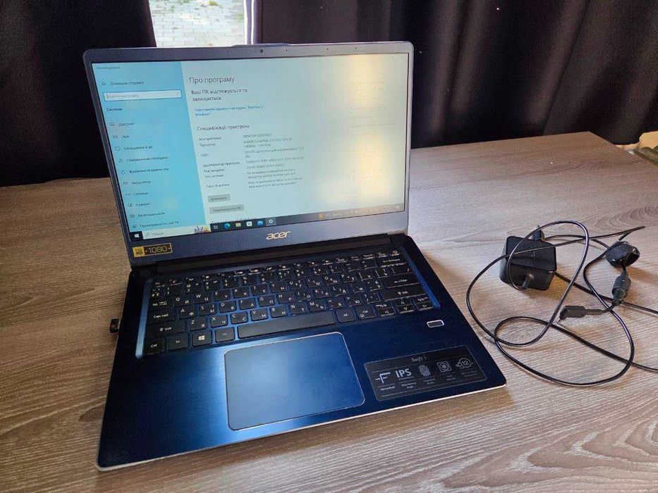 Ноутбук Acer Swift 3 Core i7 20GB 256 SSD 14" IPS FullHD метал