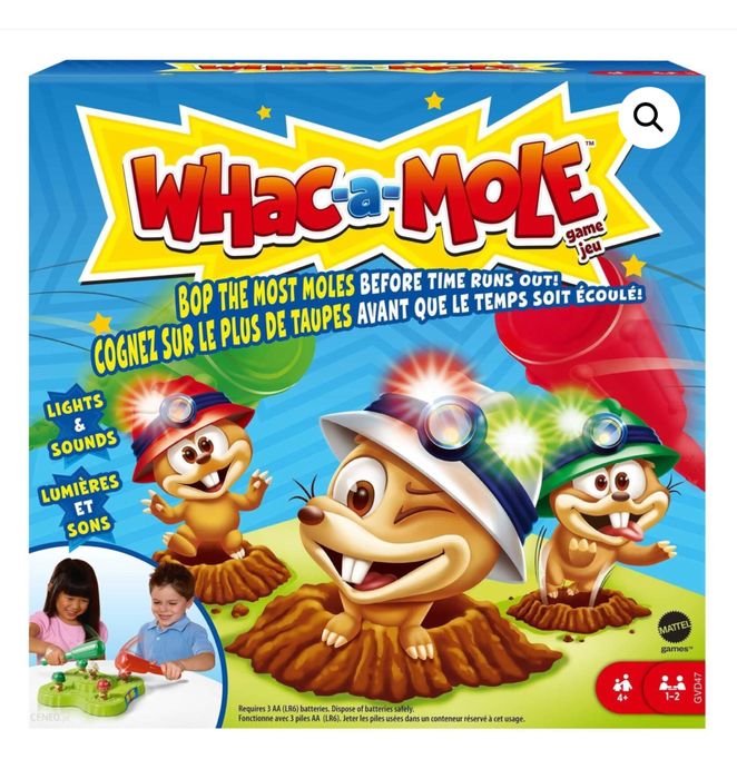 Mattel gra zręcznościowa Whac-a-mole! Powyżej 4 roku życia