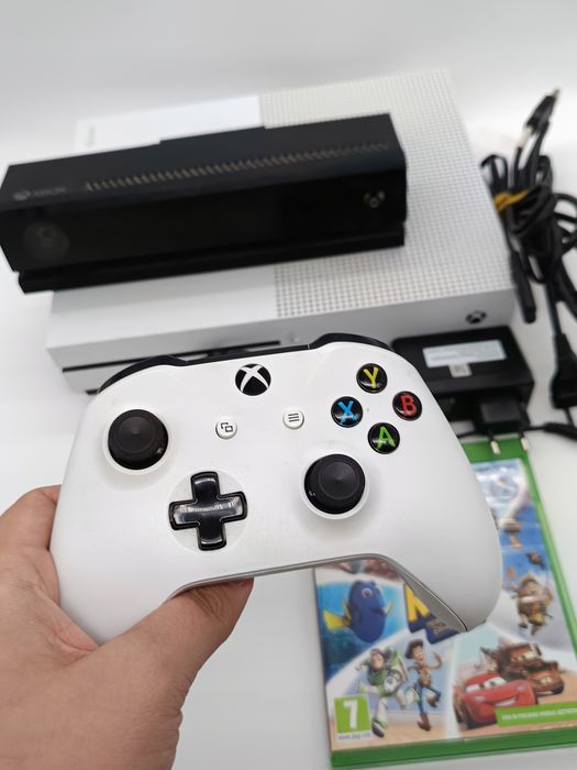 konsola xbox one s 500 gb biały + pad + kinect z adapterem + gra