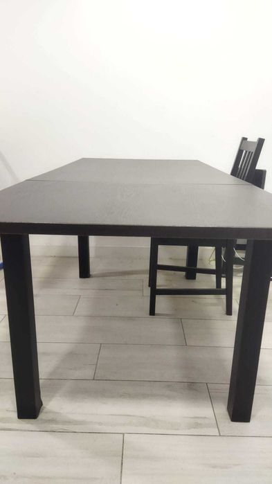 Mesa IKEA (usada), extensível 130/190x80 + cadeiras