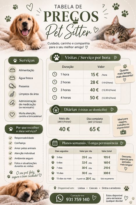 Pet sitter / Cuidadora de animais