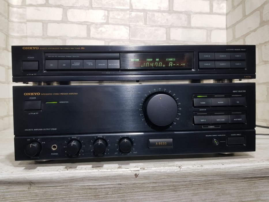 Стійка, підсилювач/тюнер ONKYO A-8620, T-4730, б/у з Німеччини