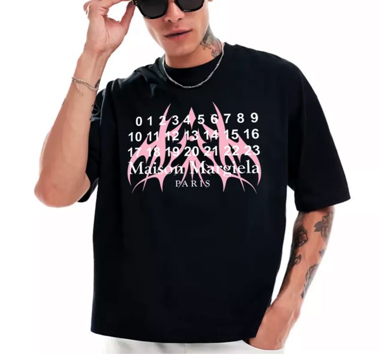 Мужские футболки Maison Margiela Paris Logo  мейсон марджела унисекс