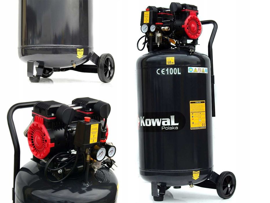10Bar KOMPRESOR k25 bezolejowy tłokowy 100L sprężarka pompa powietrza