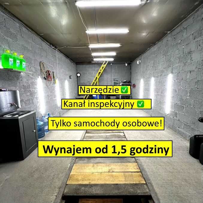 Wynajmę garaż na godziny (kanal, prąd)
