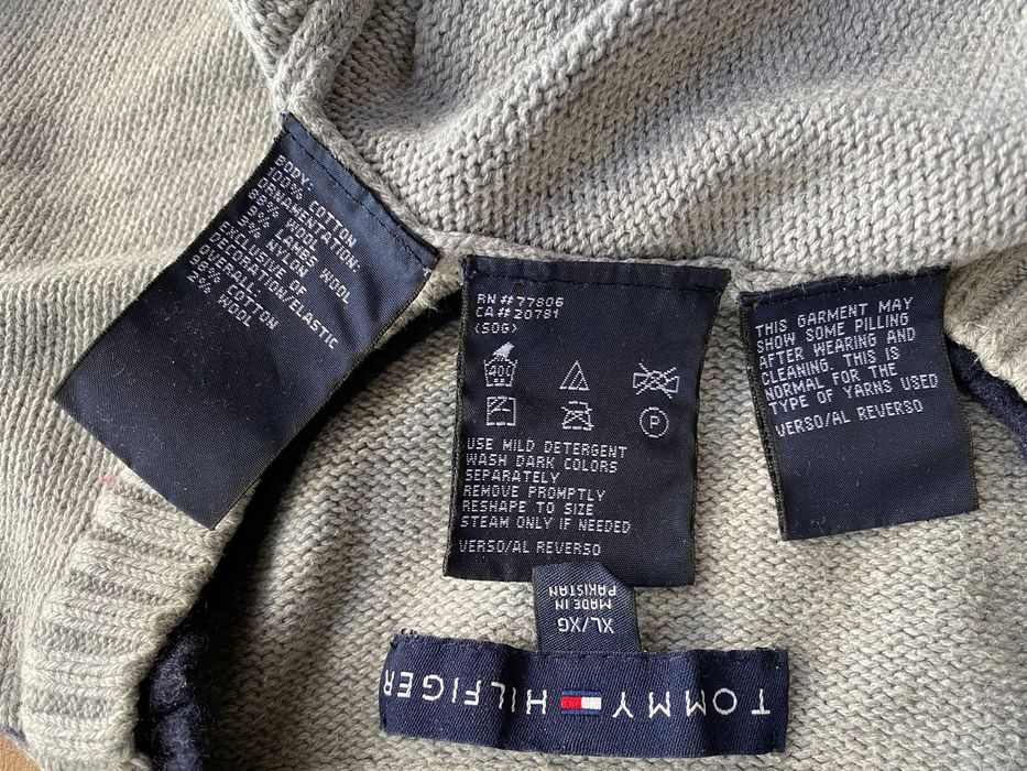 Tommy Hilfiger Szary Męski Sweterek r. XL