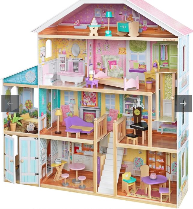 Kidkraft domek dla lalek -  grand view mansion 128x32x128