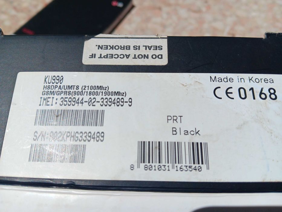 Telemóvel LG KU 990 usado