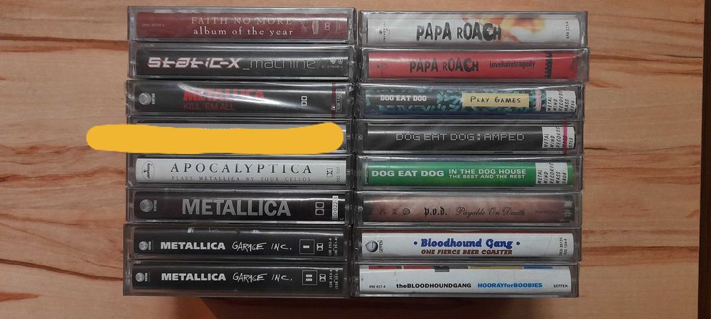 Kasety Polski Rap Linkin Park Metallica Korn  U2 Peja Sweet Noise