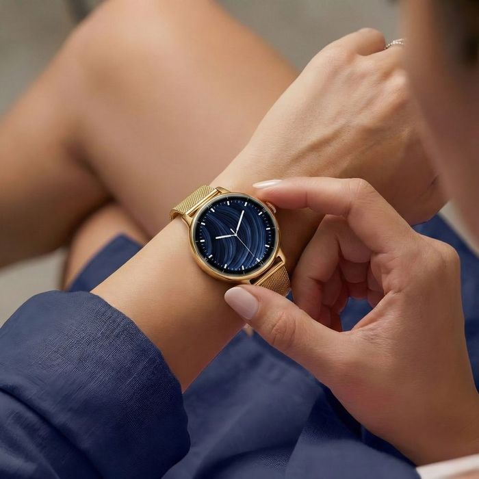Smartwatch Gravity Złoty Bransoleta + Pasek GT33-2