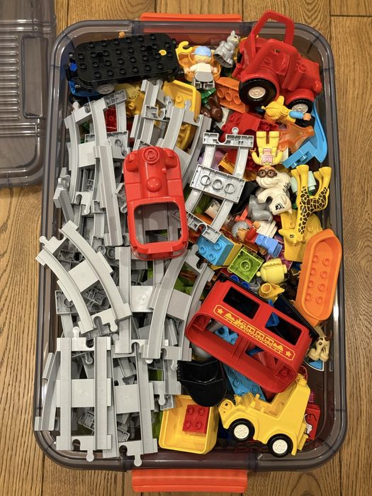 Lego DUPLO 11 zestawów klocki pociąg tory