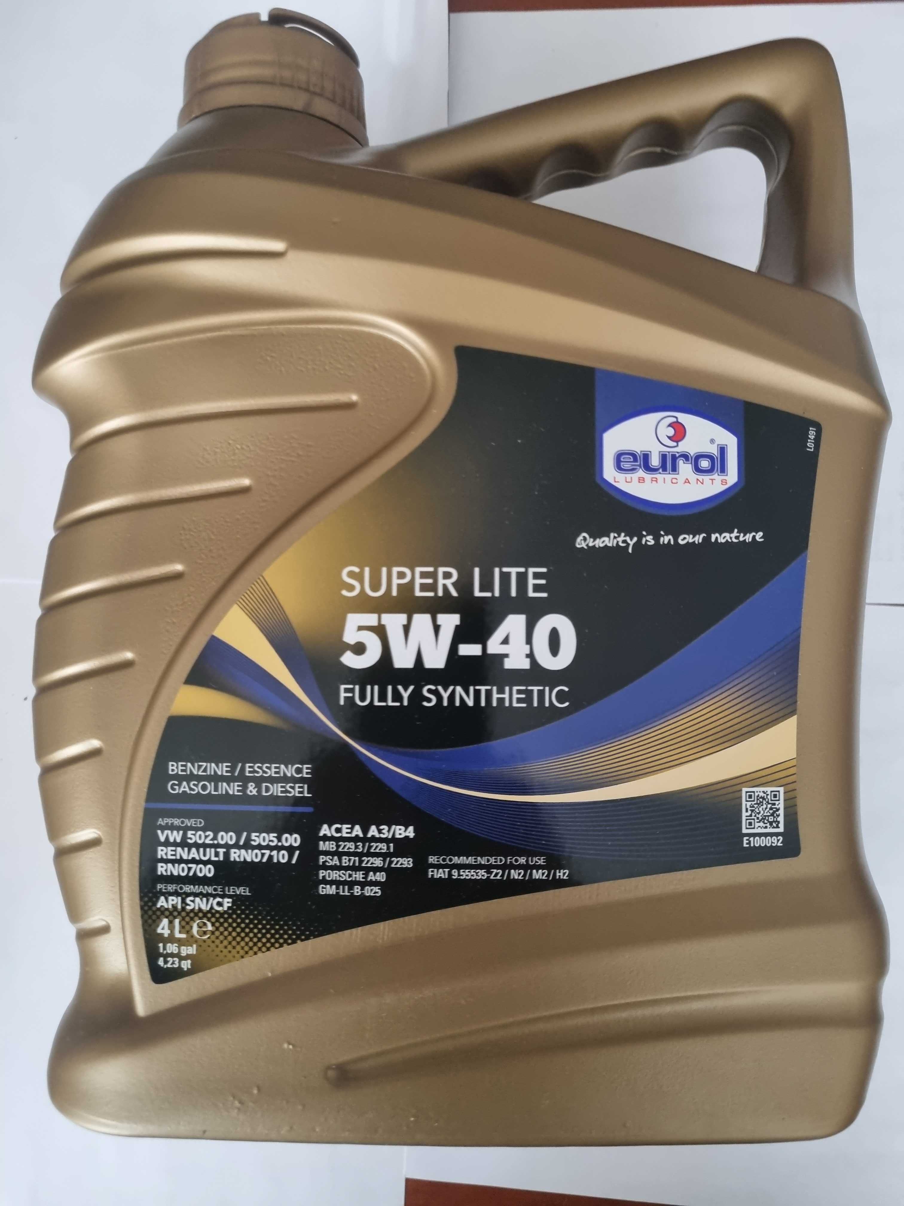 Моторна олива Eurol Super Lite 5w40 Made in Holland 5л: 1 100 грн ...
