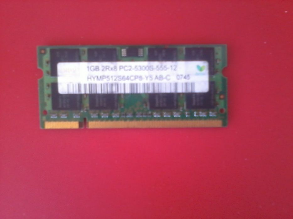 Memorias RAM 1 GB 2Rx6 PC2 - 5300_555-12 (Portatil )