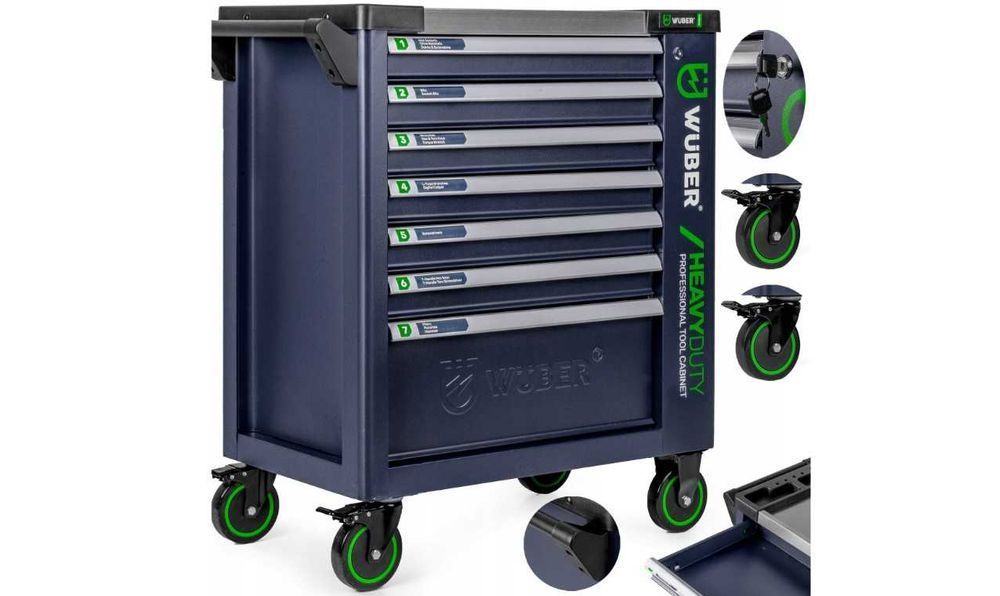Mocna SZAFKA WARSZTATOWA na kółkach Wózek narzędziowy Do Garażu Wuber