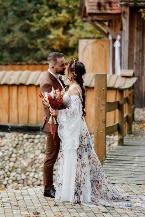 Suknia ślubna w stylu BOHO 3w1