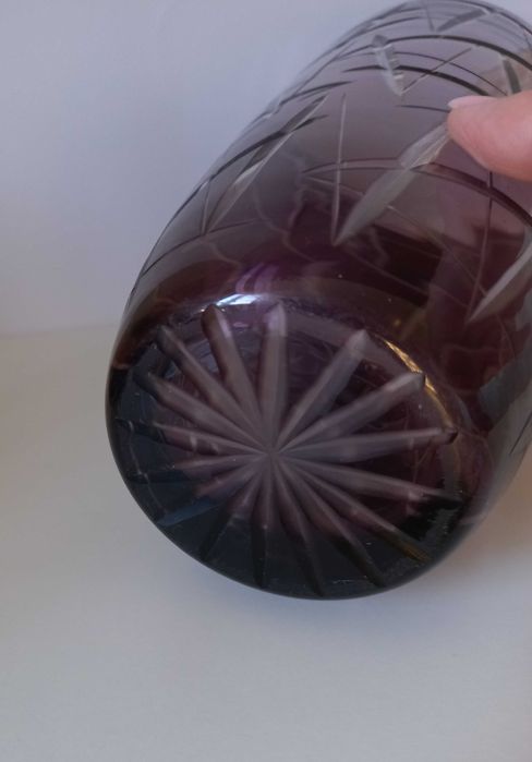 Ваза цветной хрусталь