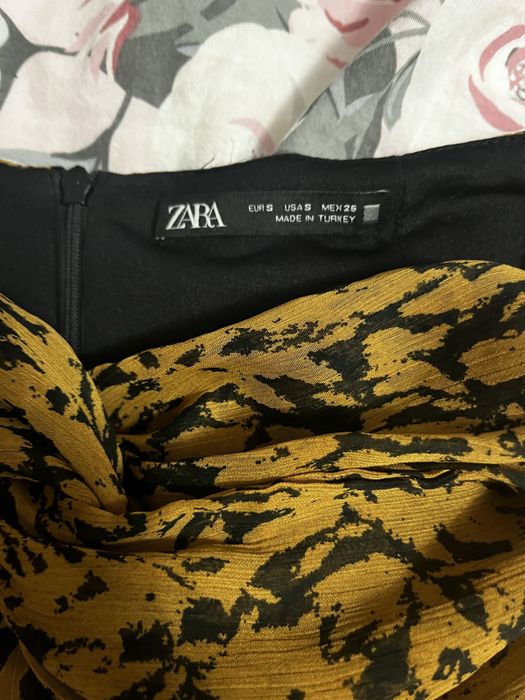 Musztardowa spódnica ZARA S