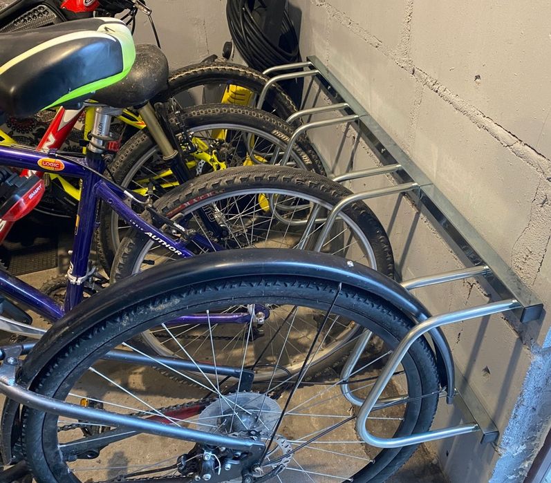Stojak na 4 rowery - stal nierdzewna, parking rowerowy