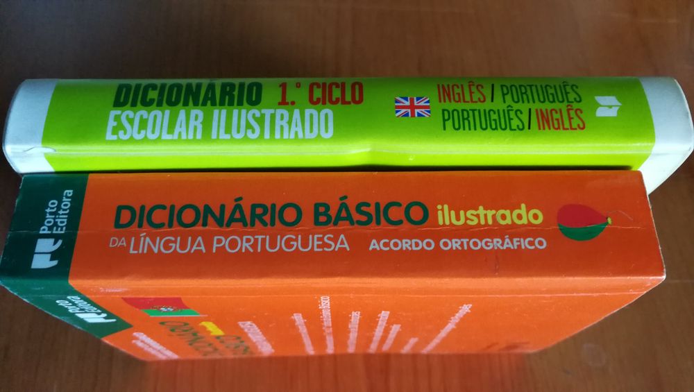 Dicionários escolares 1 ciclo Português e Português-Inglês