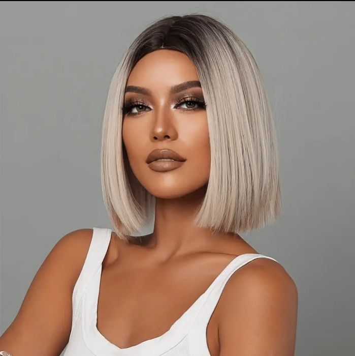 Peruka platyna ombre