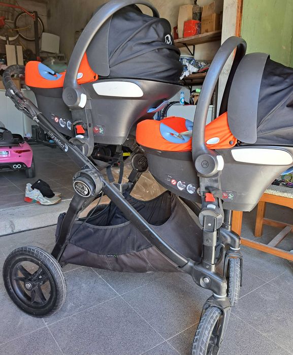 Baby Jogger - City Select Lux Gemeos + Ovinhos Cybex com iso-fix